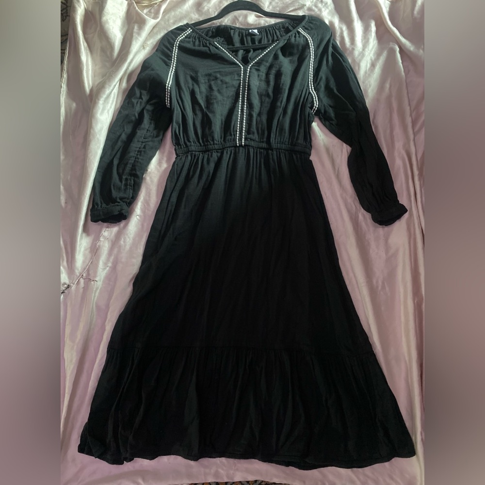 Old navy boho black dress size medium